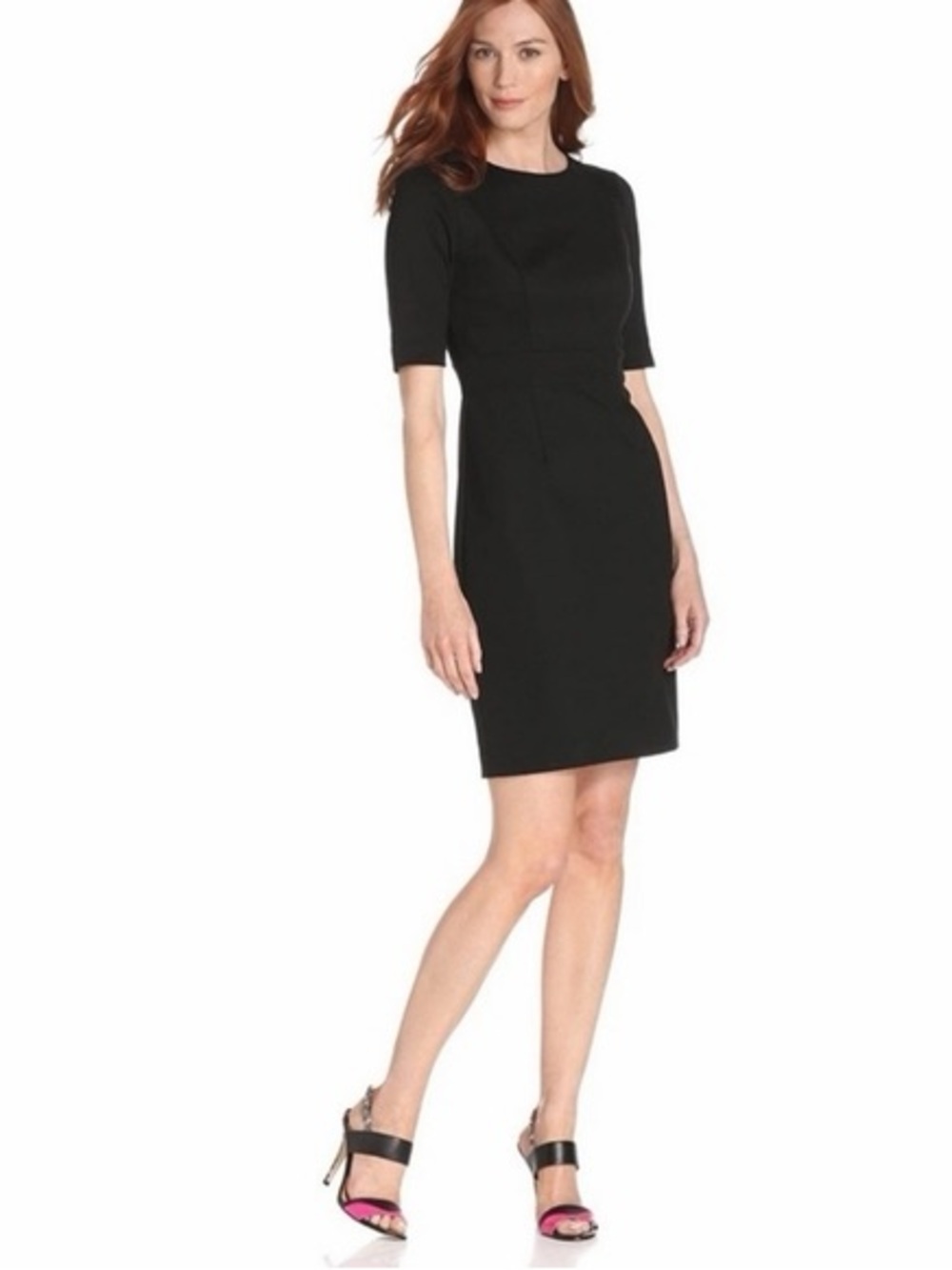 H&M Black Short Sleeve Sheath Dress